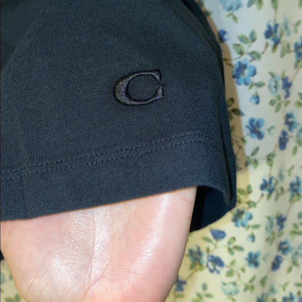 Coach Star Wars Logo Black Glitter Tee Shirt - Picture 11 of 16